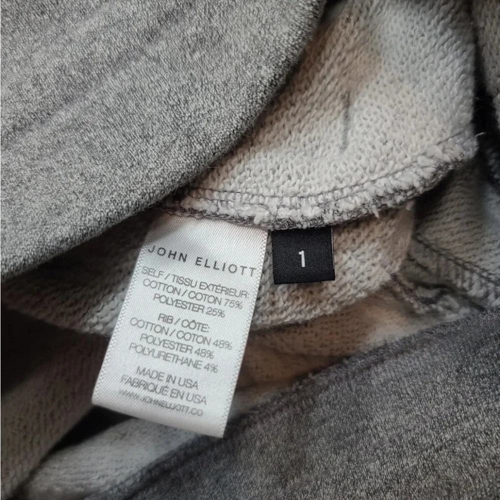 John Elliott Escobar Joggers Sweatpants Gray Size 1 Mens 26-28 waist - Picture 4 of 8